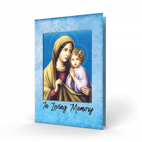 Virgin Mary and Child Memorial Card (RMC-03)