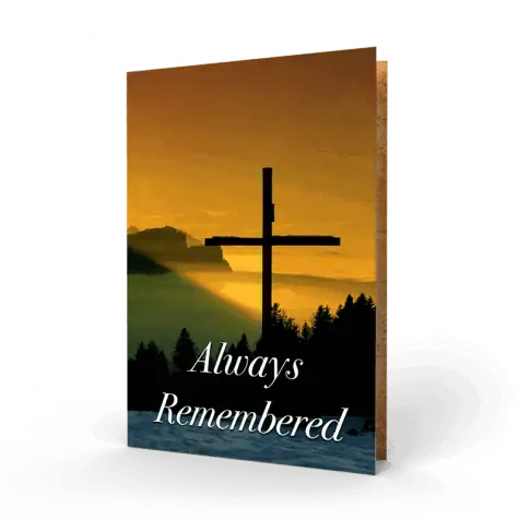 Holy Cross at Sunset Memorial Card (RMC-09)