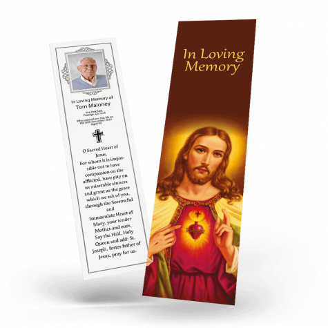 Sacred Heart Memorial Bookmark (RBM-04)