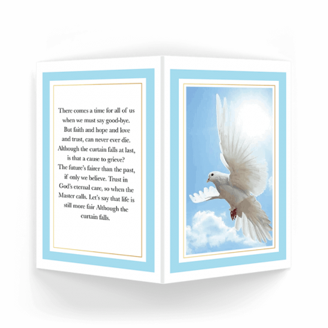 White Dove Memorial Card