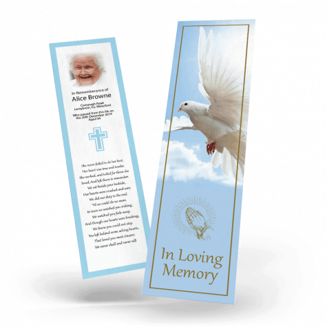 white-dove-memorial-bookmark