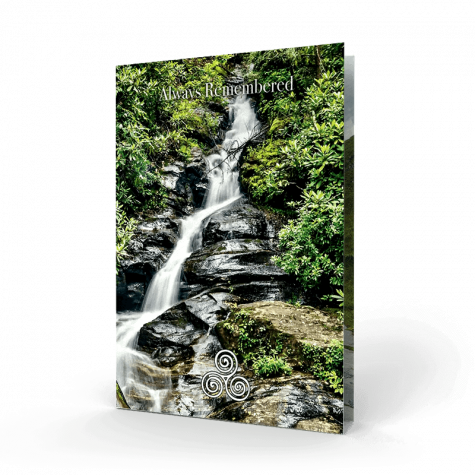 waterfall-stream-memorial-card