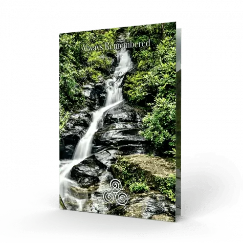 waterfall-stream-memorial-card