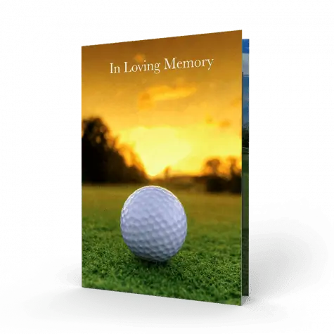 Golf Memorial Card