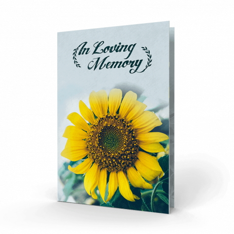 sunflowers-memorial-card