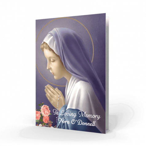 Blessed Virgin Praying & Holding Rosary Beads (RMC-39)