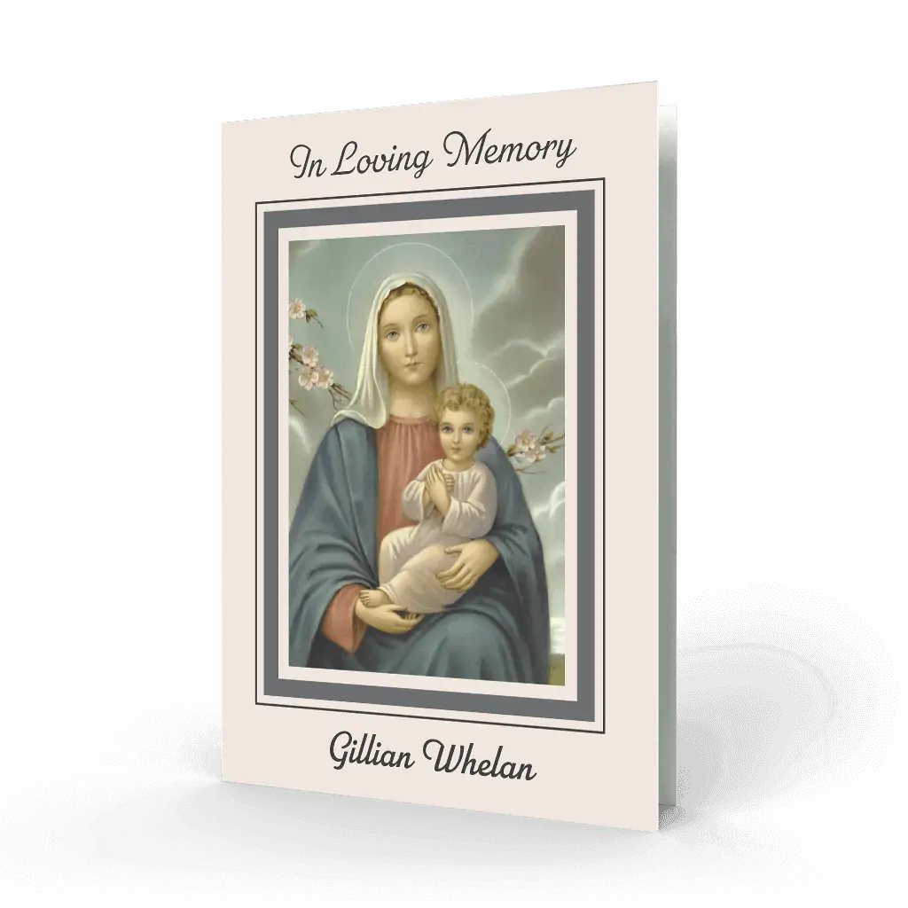 Our Lady and Infant Jesus Memorial Card