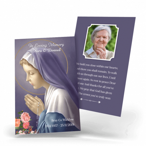 Blessed Virgin Praying Wallet Card (RWC-19)