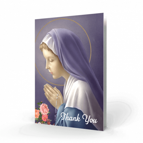Blessed Virgin Praying Thank You Card (PAC-49)