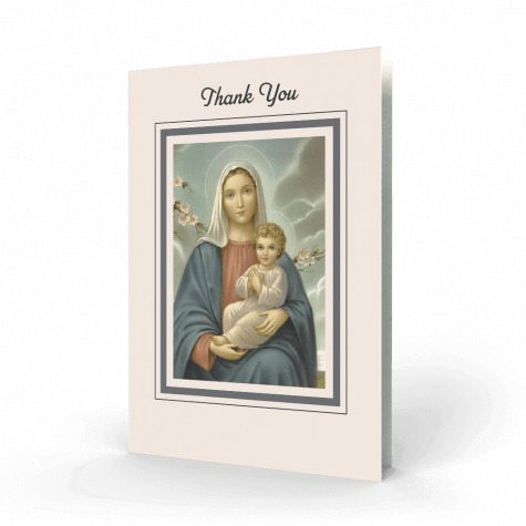 Our Lady and Infant Jesus Thank You Card