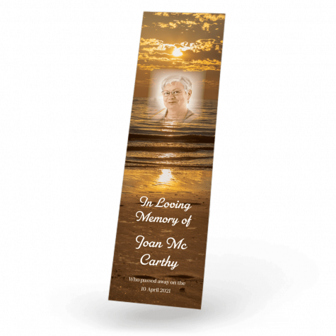 Sunset at Formby Beach ,Merseyside,Liverpool UK Bookmark front-