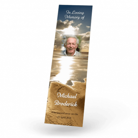Sunset over Southport beach Liverpool Lancashire. UK Bookmark Front