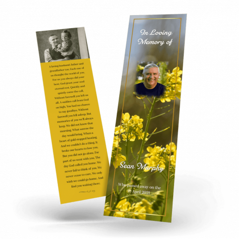 Wild yellow flowers along the river bank Edinburgh ,Scotland ,Bookmark cover