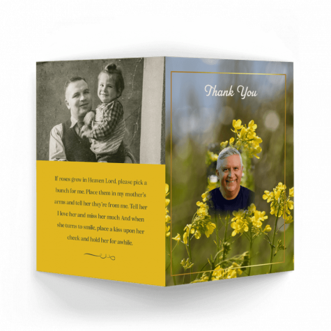 Wild yellow flowers along the river bank Edinburgh ,Scotland ,Acknowledgment Card outside