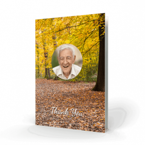 AUTUMS IN WOODS Thank You Card cover