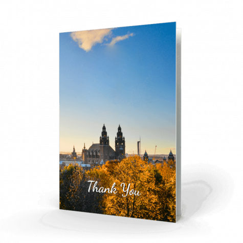 Autumn-Sunset-Glasgow-Thank-You-Card-cover