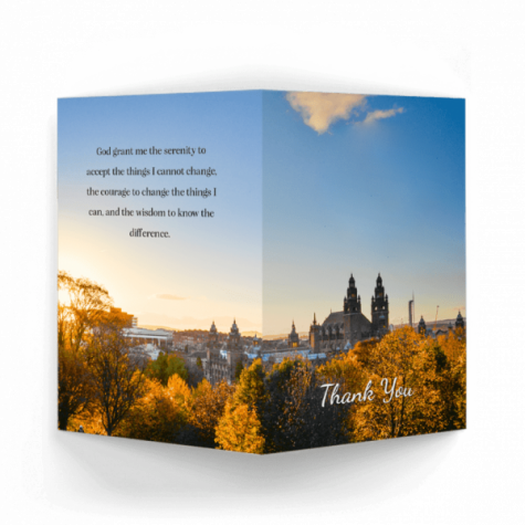 Autumn-Sunset-Glasgow-Thank-You-Card-outside-600x600