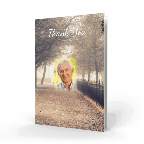 LEAVES FALLING Thank You card cover