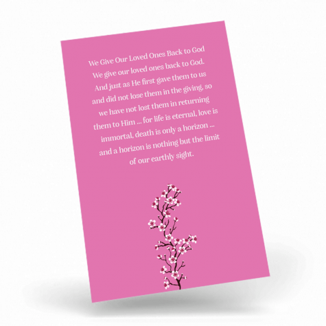 Pink plum trees Wallet Card back