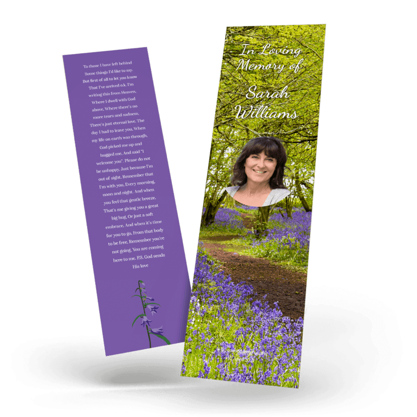 Woodland Bluebells Bookmark Card