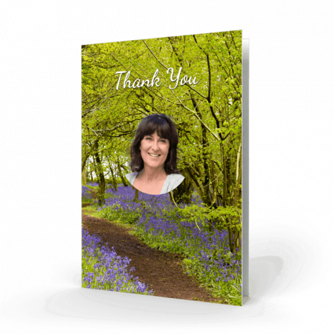 Woodland Bluebells Thank You Card cover