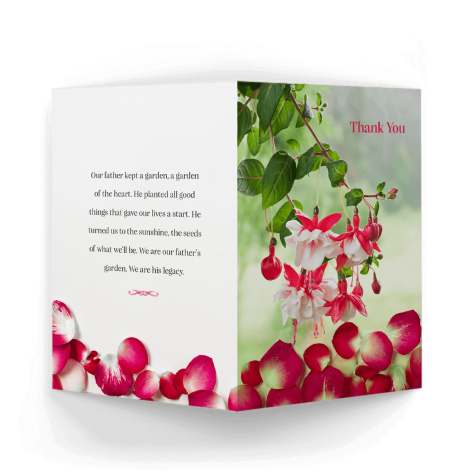 West Cork Bunch of a blossoming fuchsia Wallet Card ackn-card-outside