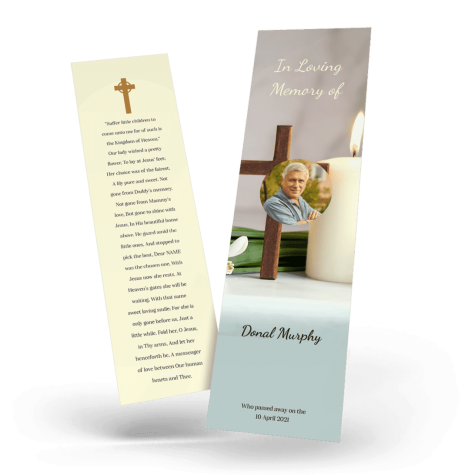 Candle and Cross Bookmark cover