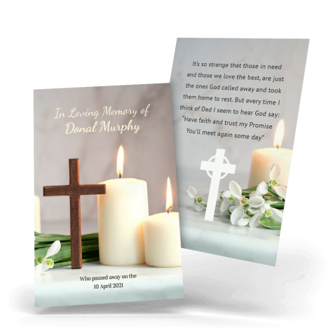 Candle and Cross Wallet Card (RWC-30)