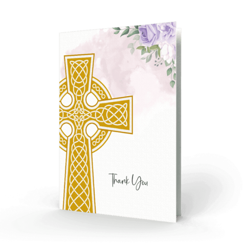 Celtic Cross 2 Acknowledgement Card
