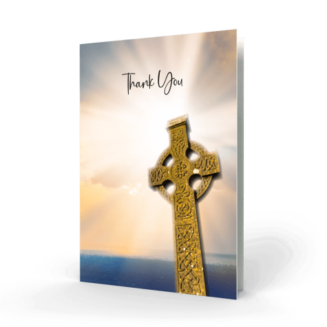 Celtic Cross Acknowledgment Card cover