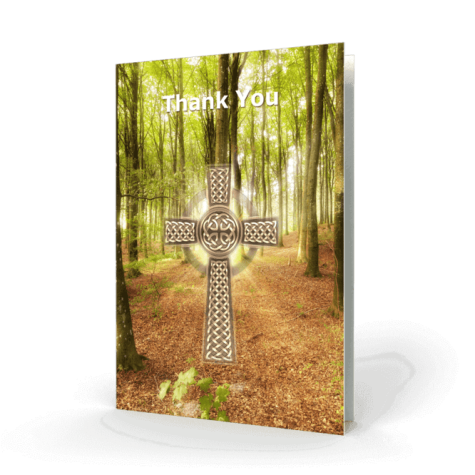 Celtic Cross in Nature Acknowledgement Card