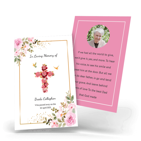 Cross of Flowers Wallet Card (RWC-31)