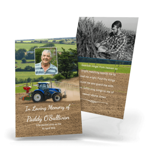 Farming with Tractor Wallet Card cover