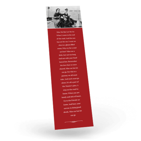 Fisherman Boat Memorial Bookmark | Eternal Memorial Cards