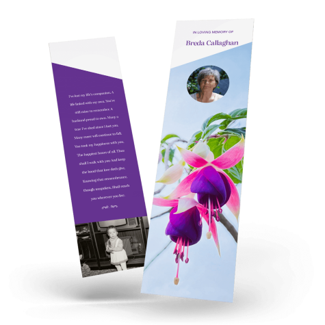 Fuschia Flower Bookmark cover