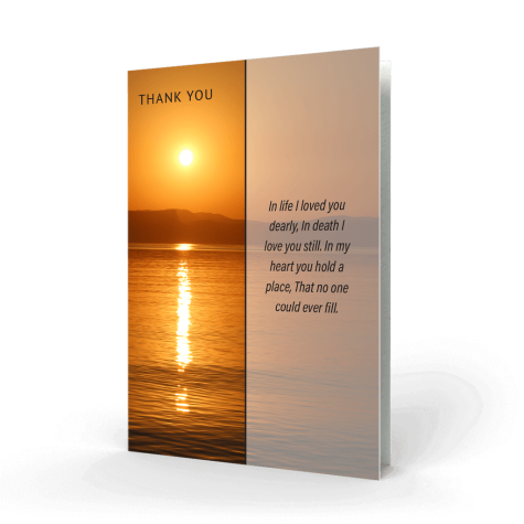 Nature Religious Acknowledgment Card cover