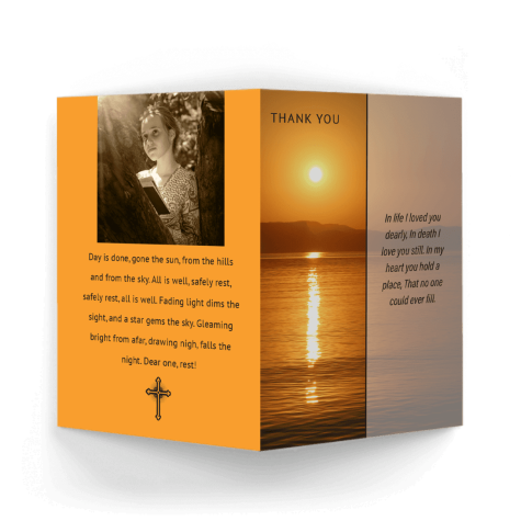 Nature Religious Acknowledgment Card outside