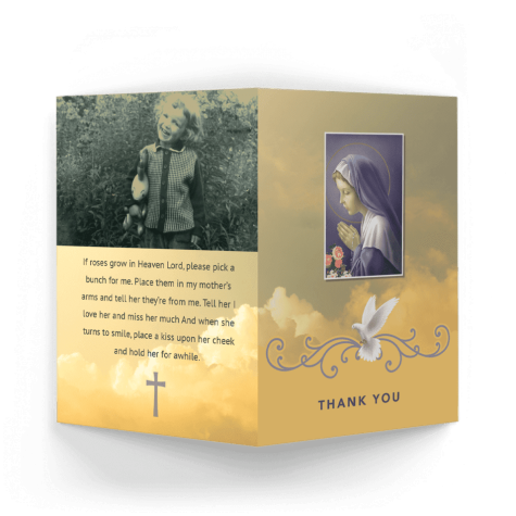 Our Lady Acknowledgment Card outside