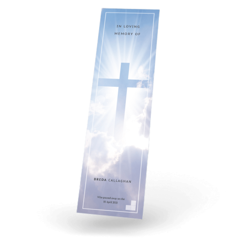 Religious Cross Bookmark front