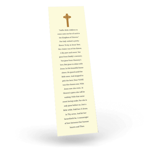 Religious with Candle Bookmark back