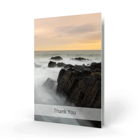 Seascape Acknowledgment Card cover