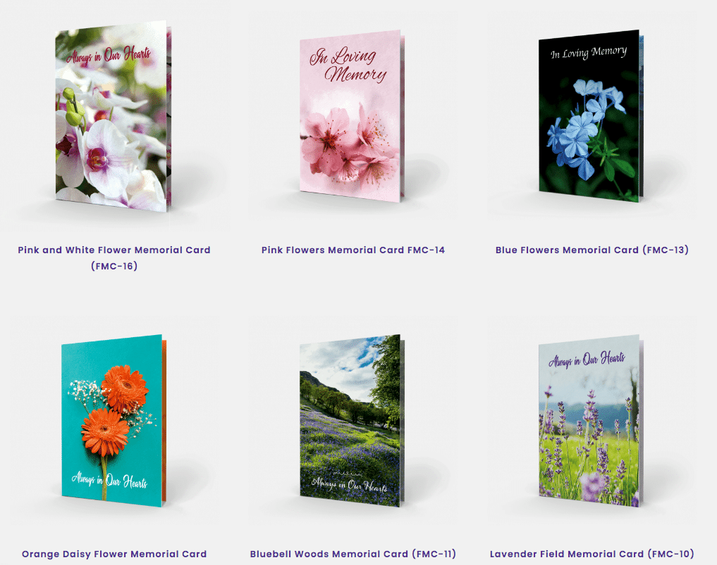You are currently viewing Floral Memorial Cards
