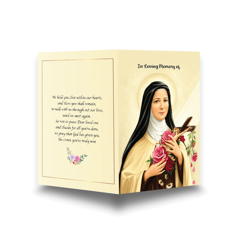 Saint Therese of Lisieux Memorial Card - Image 3