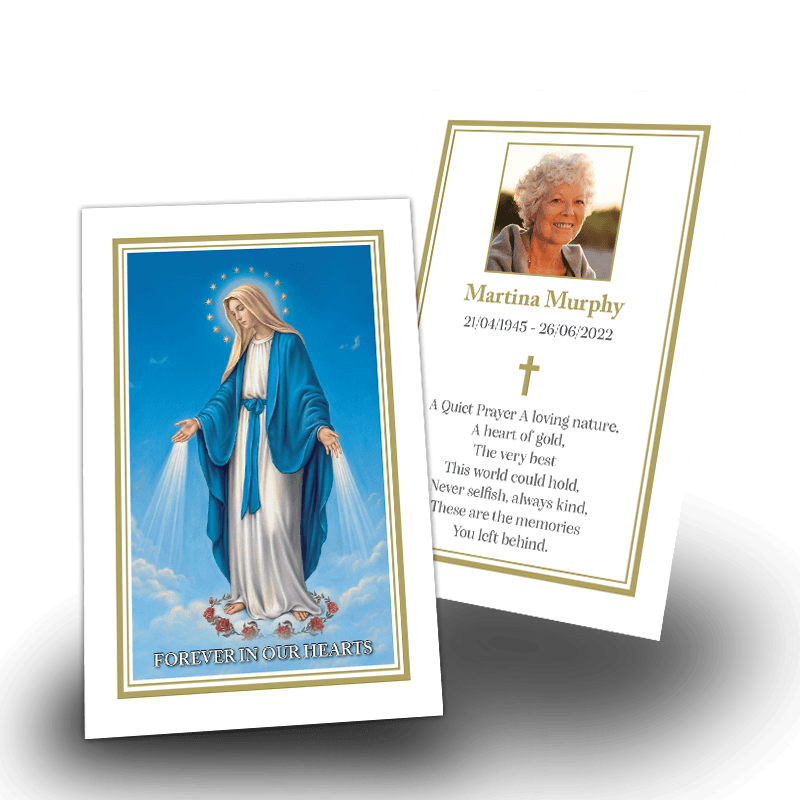 Our Lady of Grace Religious Memorial Wallet Card