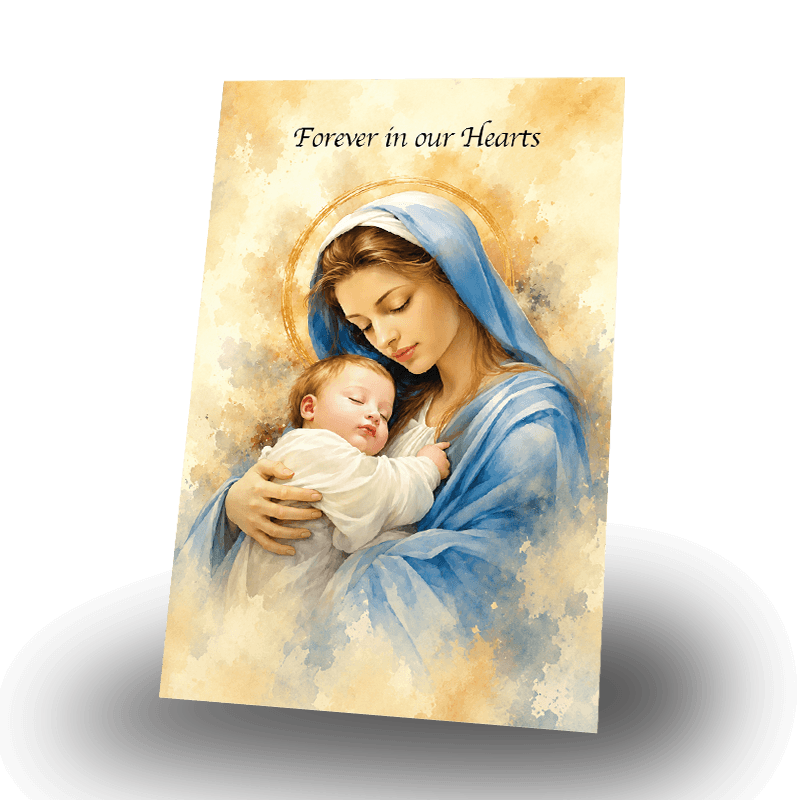 Mary Our Mother and Jesus Memorial Wallet Card - Image 3