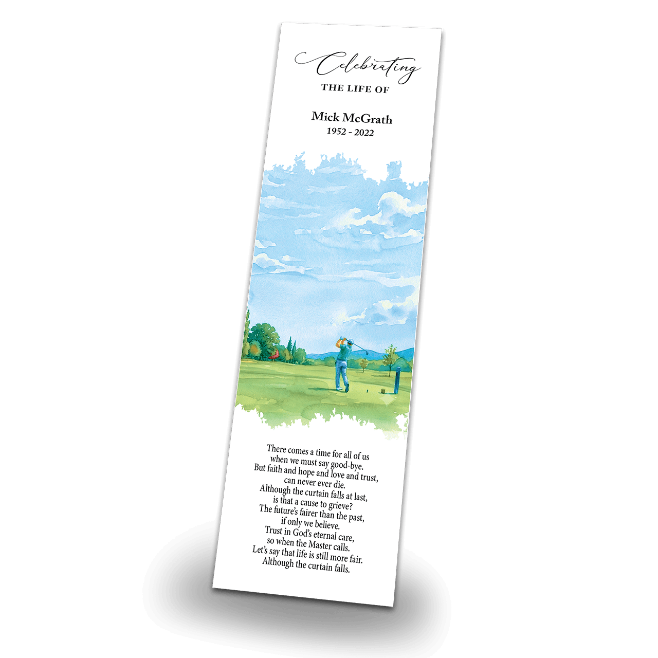 Golf Memorial Bookmark - Image 2