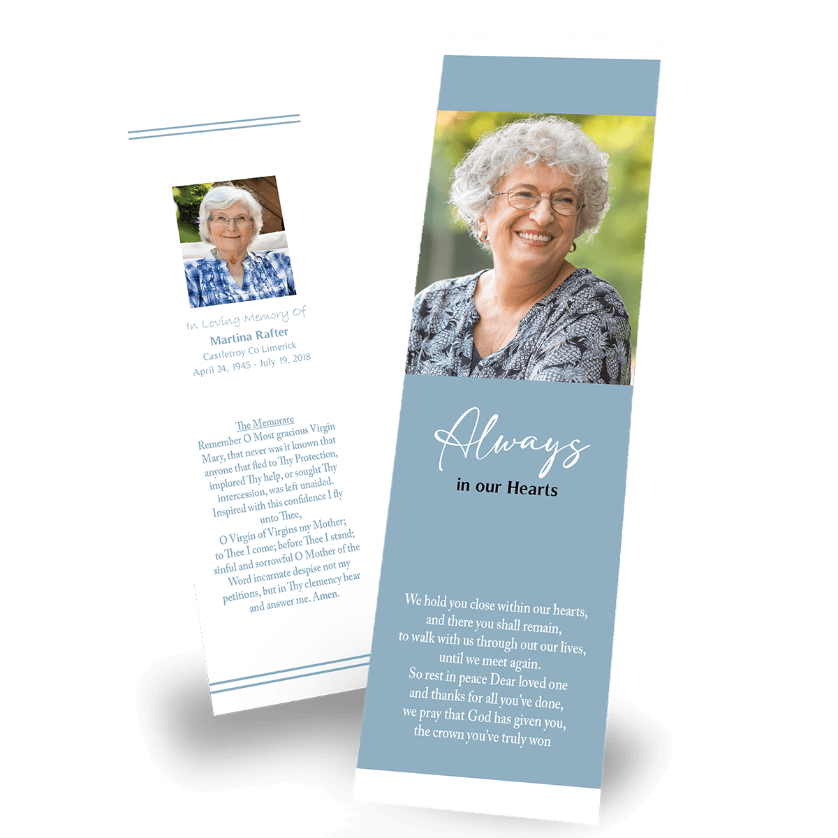 Memorial Floral Bookmarks