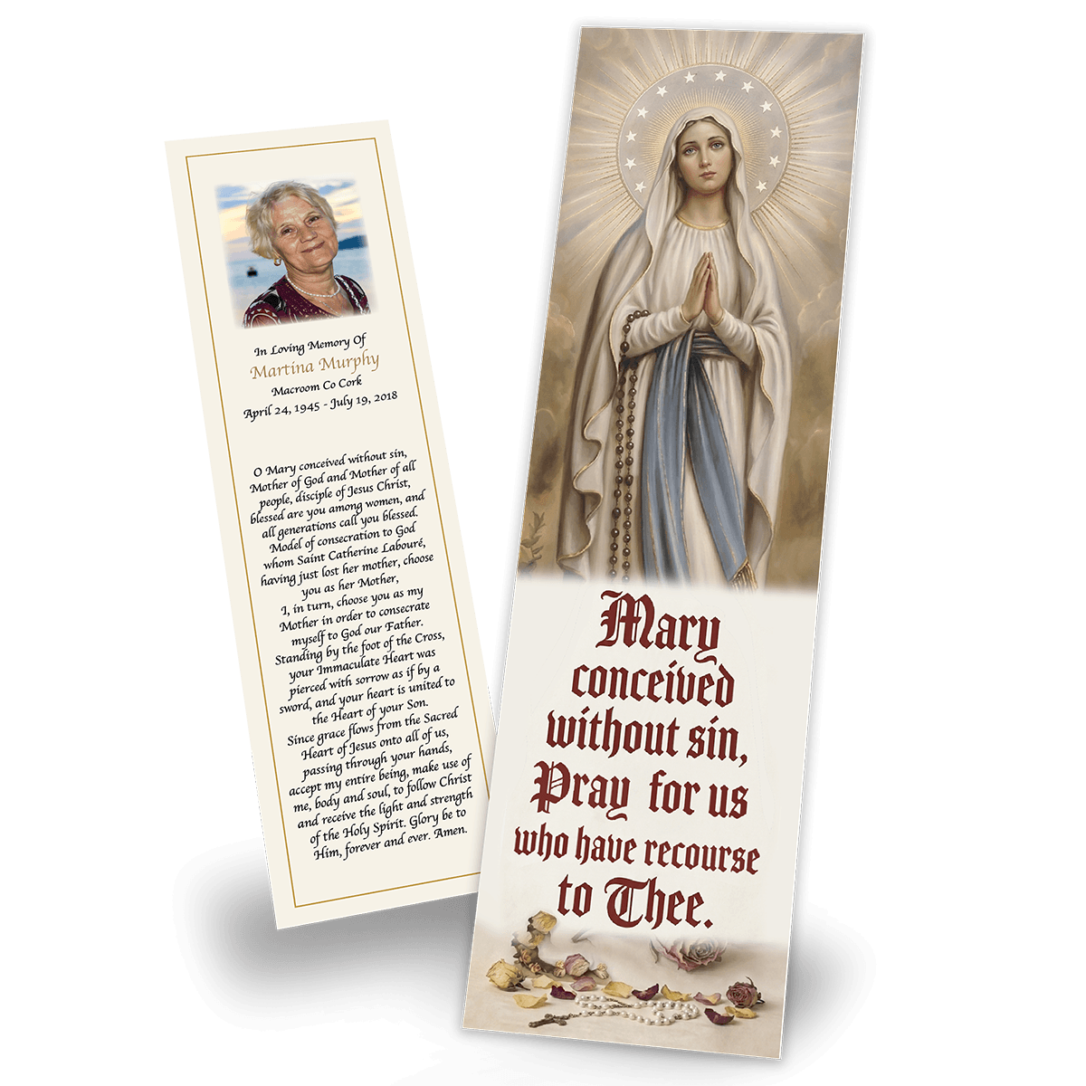 Miraculous Medal Our Lady Memorial Bookmark