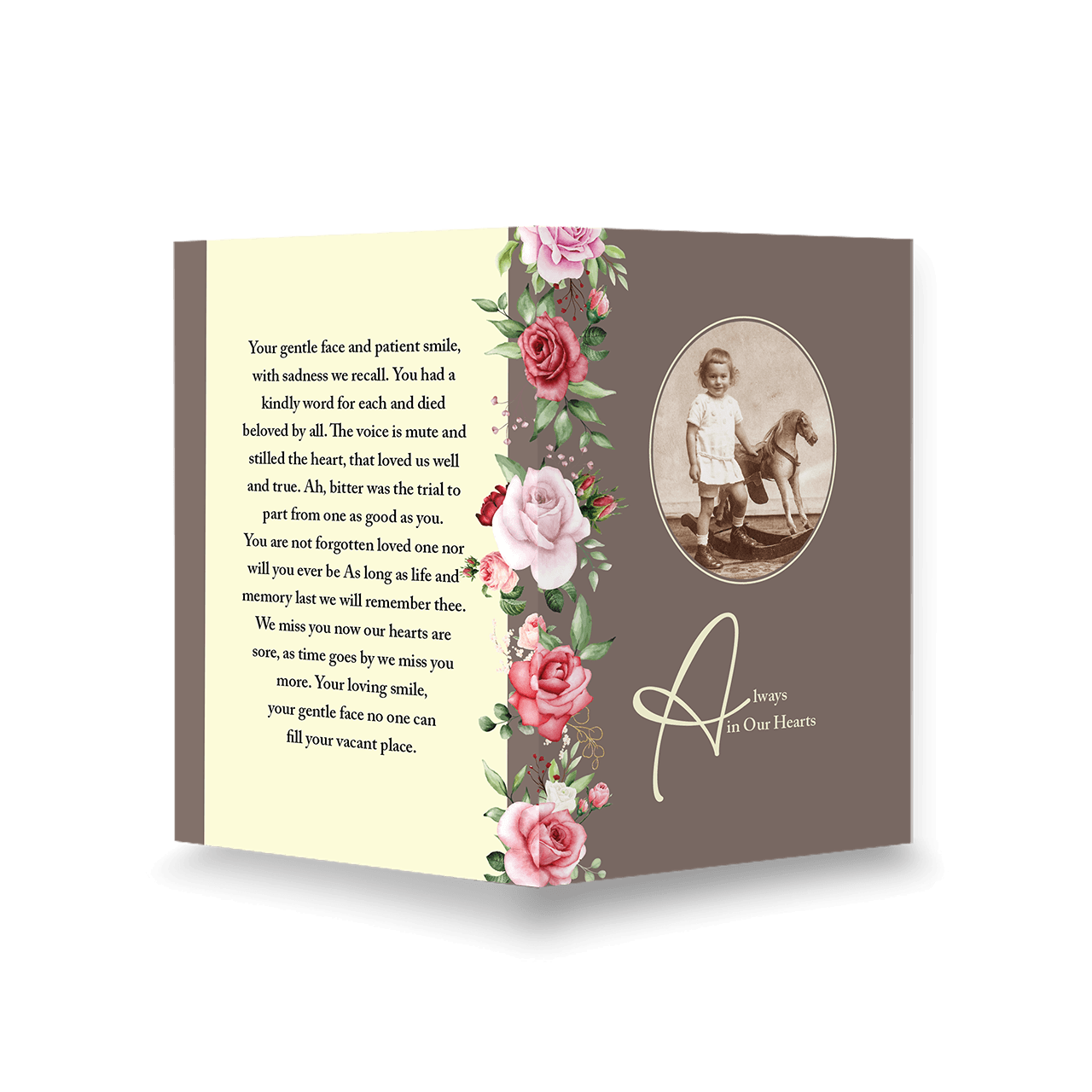 Elegant Floral Memorial Cards - Image 3