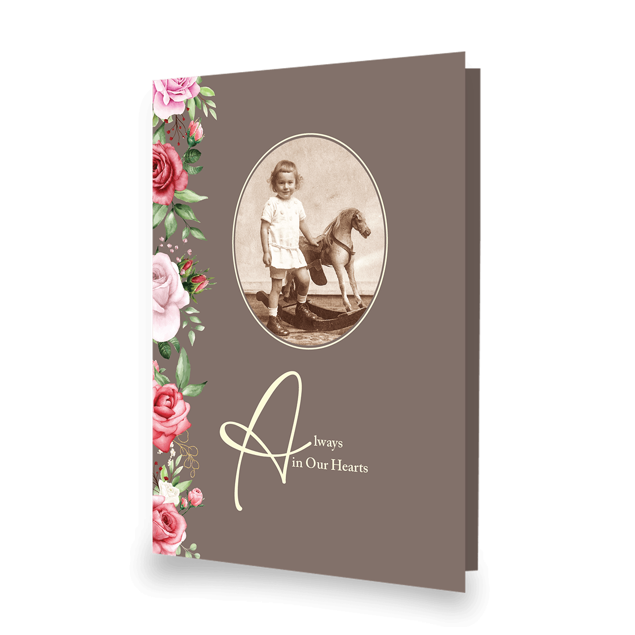 Elegant Floral Memorial Cards